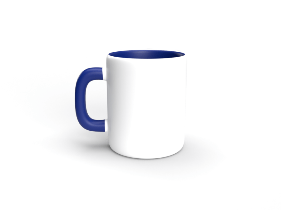 Personalisierte Tasse mit farbiger Innenseite 9 Taza azul oscuro personalizada