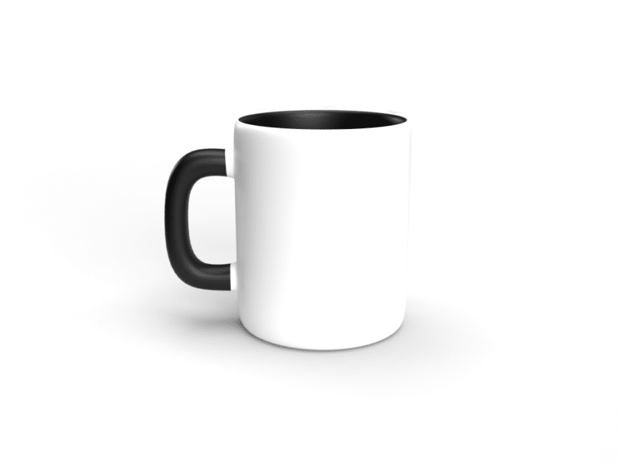 Personalisierte Tasse mit farbiger Innenseite 3 Taza negra personalizada