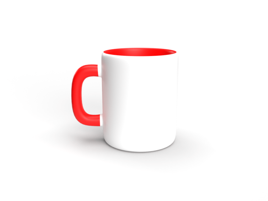 Personalisierte Tasse mit farbiger Innenseite 6 Taza roja personalizada