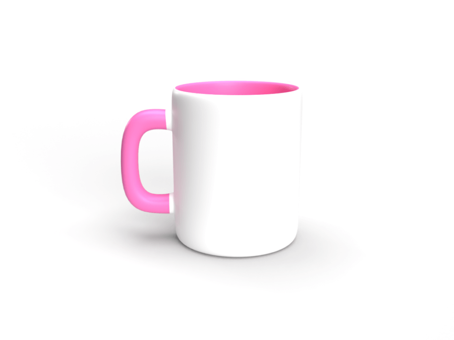 Personalisierte Tasse mit farbiger Innenseite 7 Taza rosa personalizada