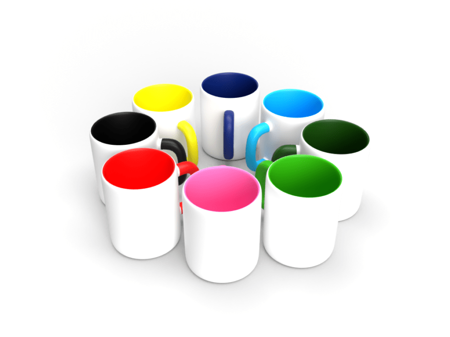 Personalisierte Tasse mit farbiger Innenseite 1 Taza con color interior personalizada
