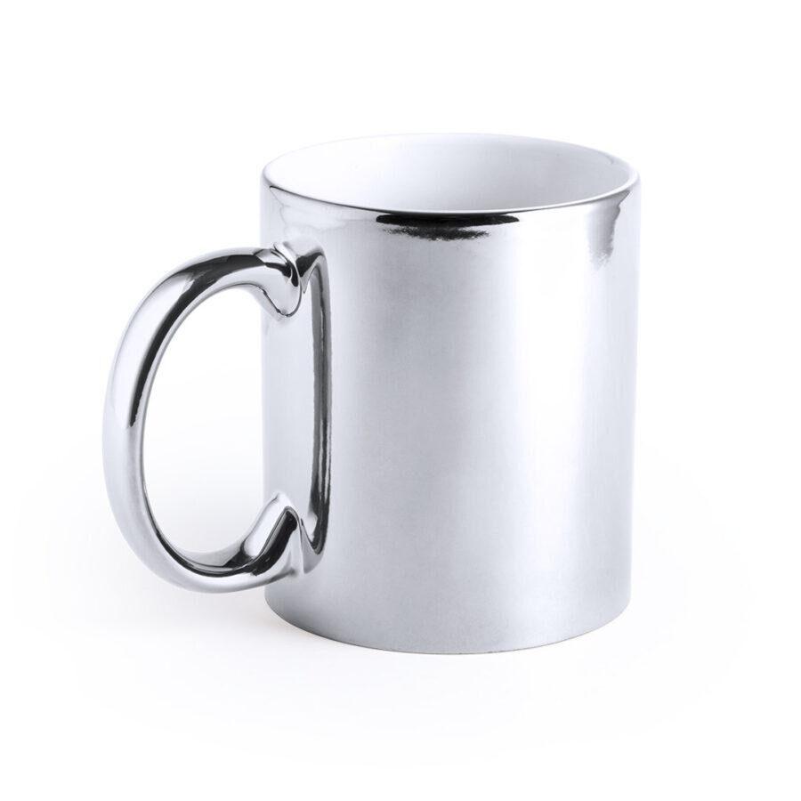 Personalisierte Tasse mit Metalleffekt 2 Taza con efecto metal personalizada