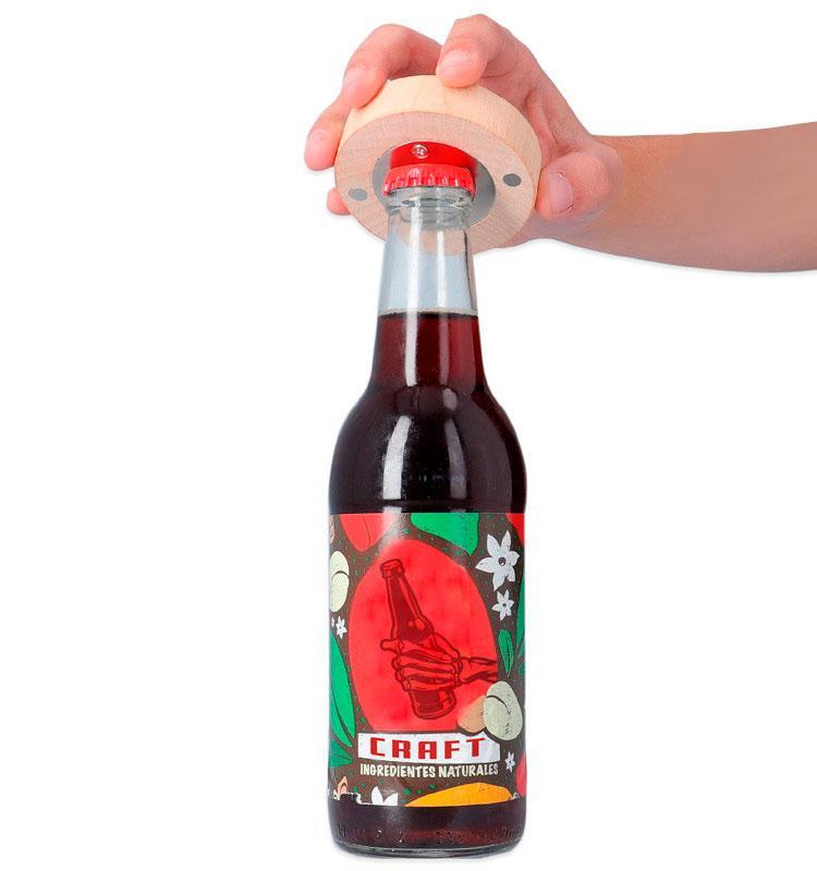 Personalisierter Holz-Flaschenöffner mit Magnet 5 Abre botellas de madera personalizable