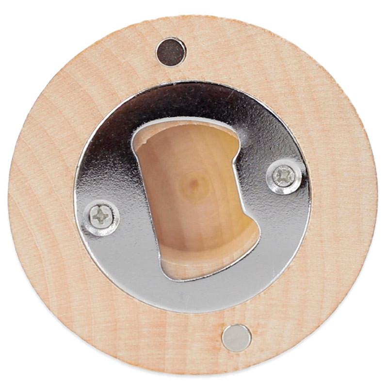 Personalisierter Holz-Flaschenöffner mit Magnet 2 Abre botellas de madera personalizable