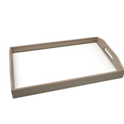 Bandeja de madera rectangular personalizada