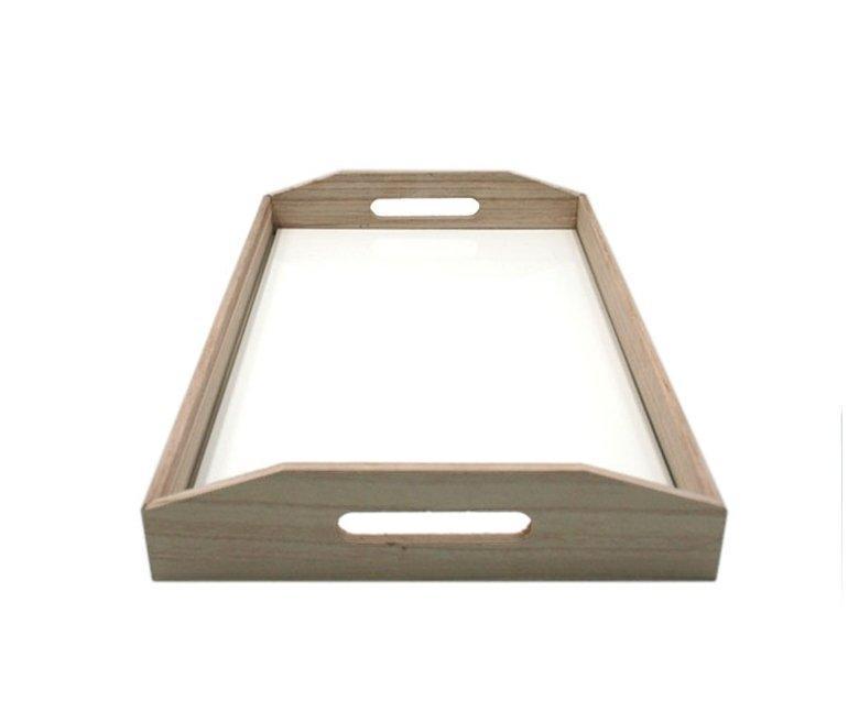 Bandeja de madera rectangular personalizada 2 Bandeja de madera personalizada