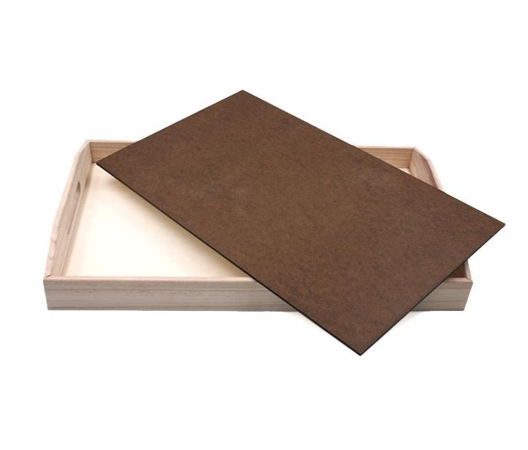 Bandeja de madera rectangular personalizada 4 Bandeja de madera personalizada