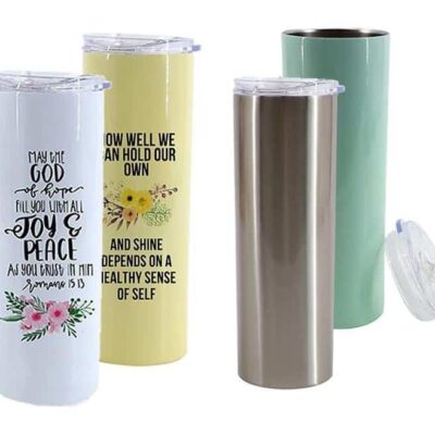 Botellas de acero inoxidable con tapa transparente de 20oz