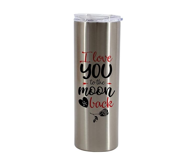 Custom steel bottle with lid 6 Botella de acero inoxidable con tapa transparente