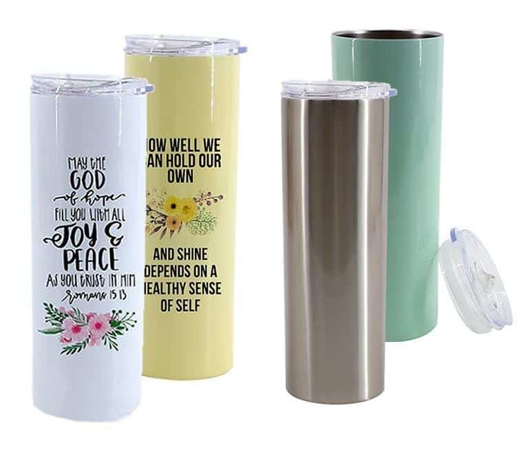 Custom steel bottle with lid 1 Botellas de acero inoxidable con tapa transparente de 20oz