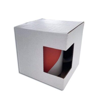 Caja de cartón blanca para taza