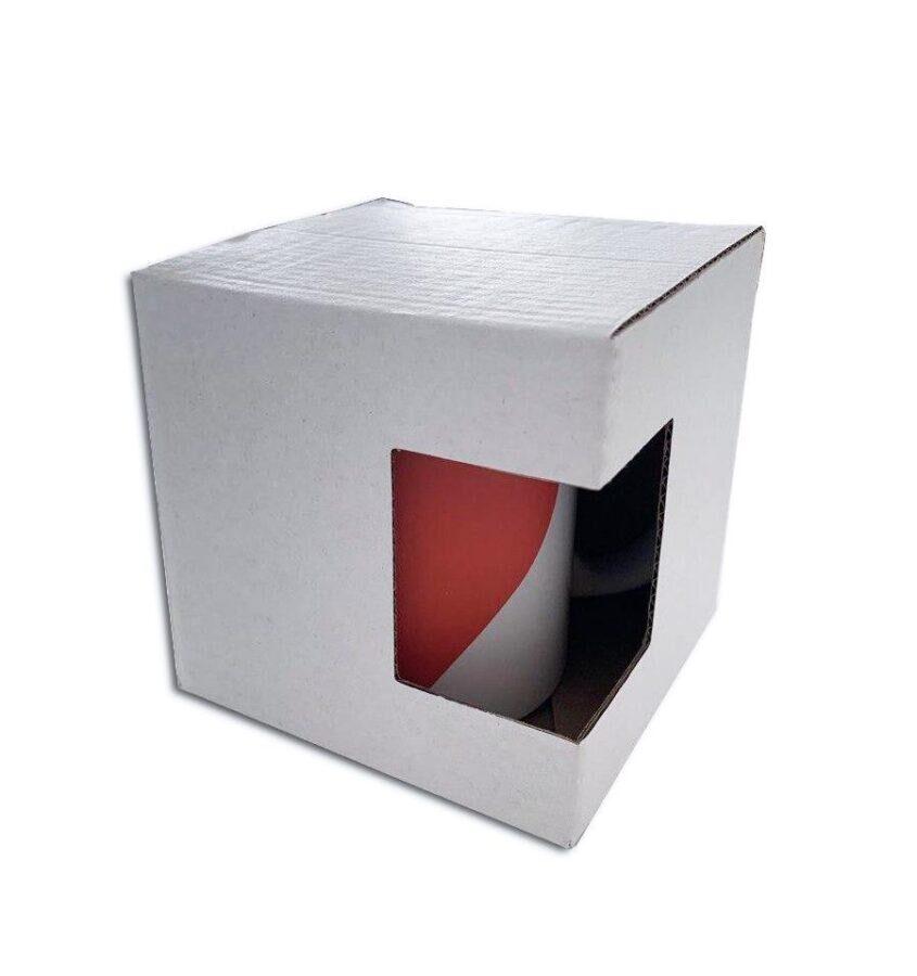 Custom mug box 1 Caja de cartón blanca para taza