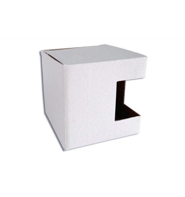 Caja de cartón blanca para taza