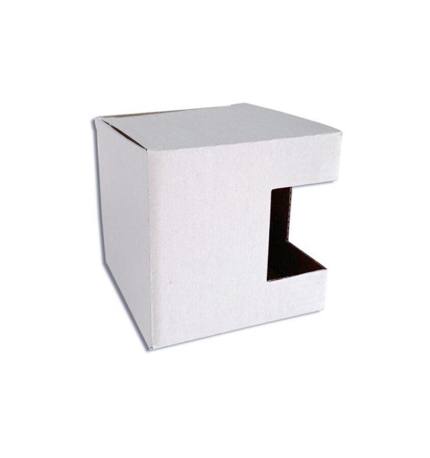 Custom mug box 4 Caja de cartón blanca para taza