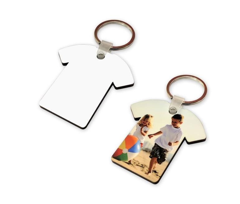 Personalisierter T-Shirt-Schlüsselanhänger 1 Llavero con forma de camiseta