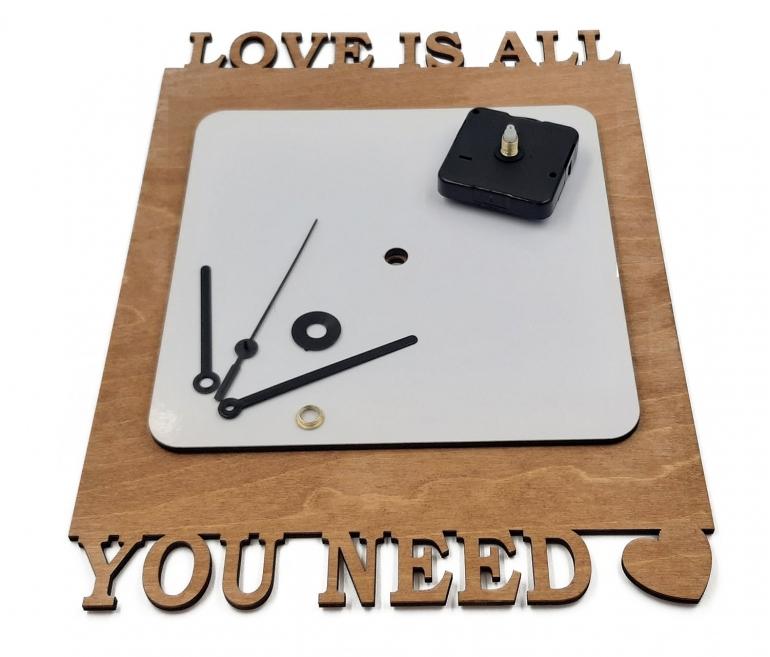 Custom LOVE wooden clock 7 Custom LOVE wooden clock - Image 7