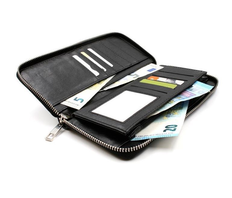 Custom zip wallet 2 Billetero personalizado con cremallera de Luxe