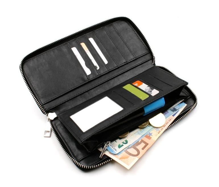 Custom zip wallet 5 Billetero personalizado con cremallera de Luxe