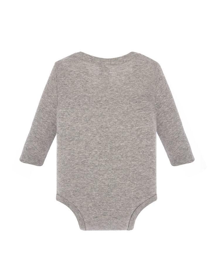 Body bebé de manga larga personalizado 9 body bebe gris