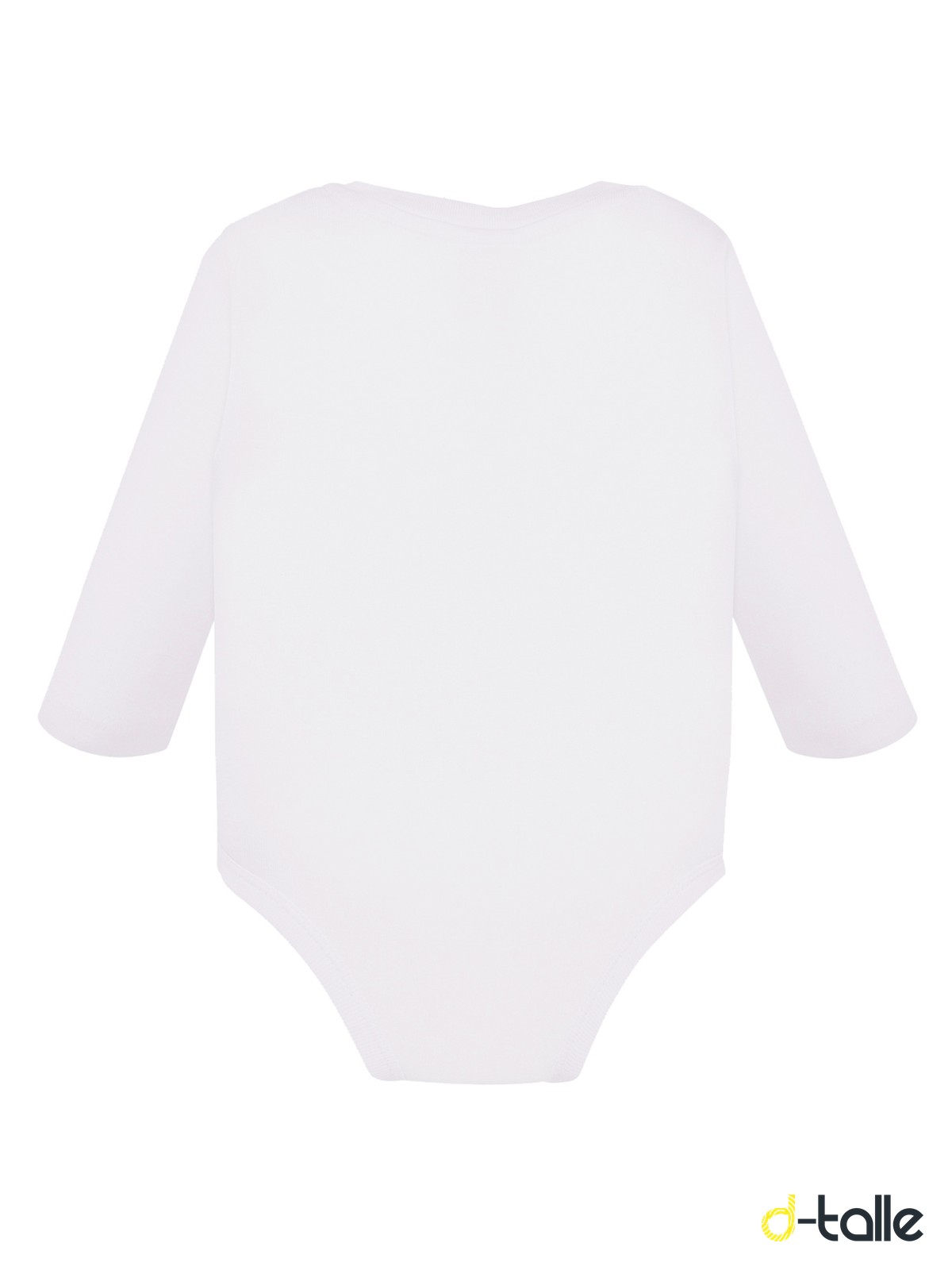Body nadó personalitzat màniga llarga 3 Body bebé de manga larga personalizado color blanco, vista trasera
