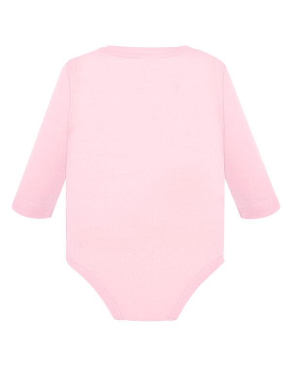 body bebe manga larga personalizado rosa