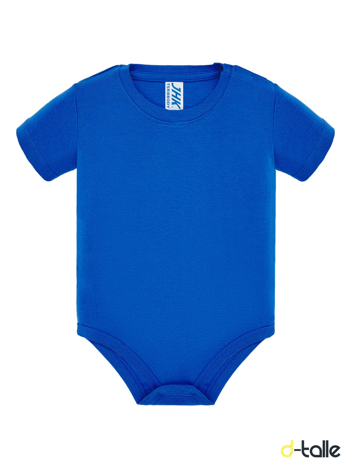Body nadó personalitzat màniga curta 7 Body para bebé personalizado color azul, vista delantera