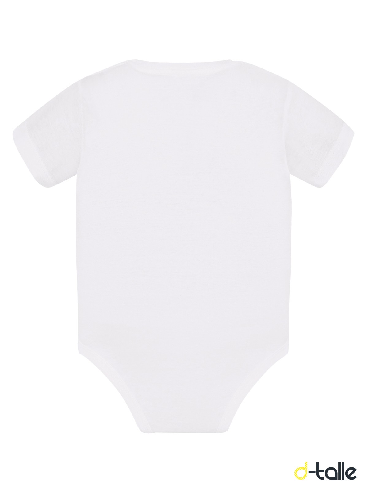Body nadó personalitzat màniga curta 3 Body para bebé personalizado color blanco, vista trasera