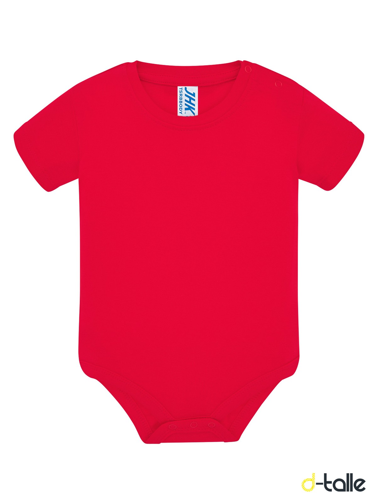 Body nadó personalitzat màniga curta 8 Body para bebé personalizado color rojo, vista delantera