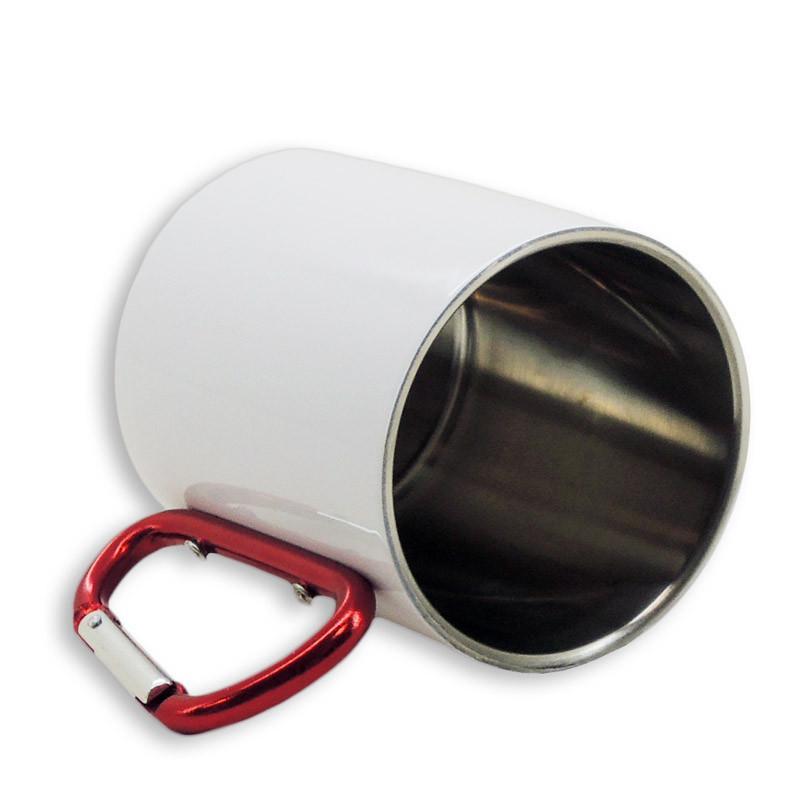 Personalisierte Tasse mit Karabinergriff 2 Taza con asa mosquetón personalizada