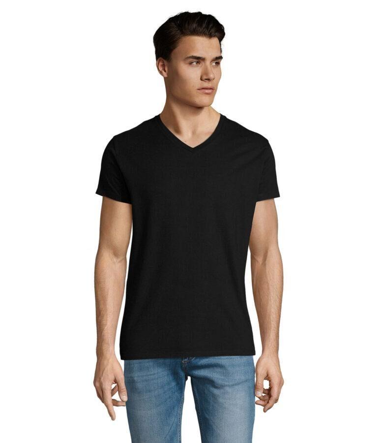 Personalisiertes Herren-T-Shirt mit V-Ausschnitt 7 Camiseta con cuello pico para hombre personalizada