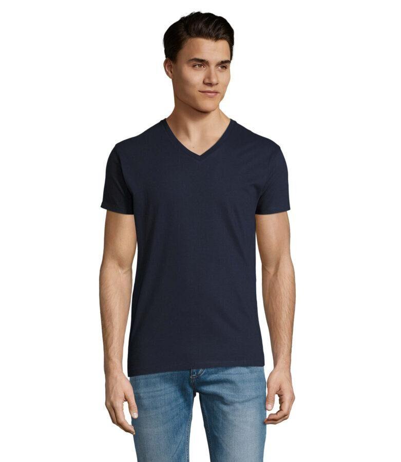 Personalisiertes Herren-T-Shirt mit V-Ausschnitt 11 Camiseta con cuello pico para hombre personalizada