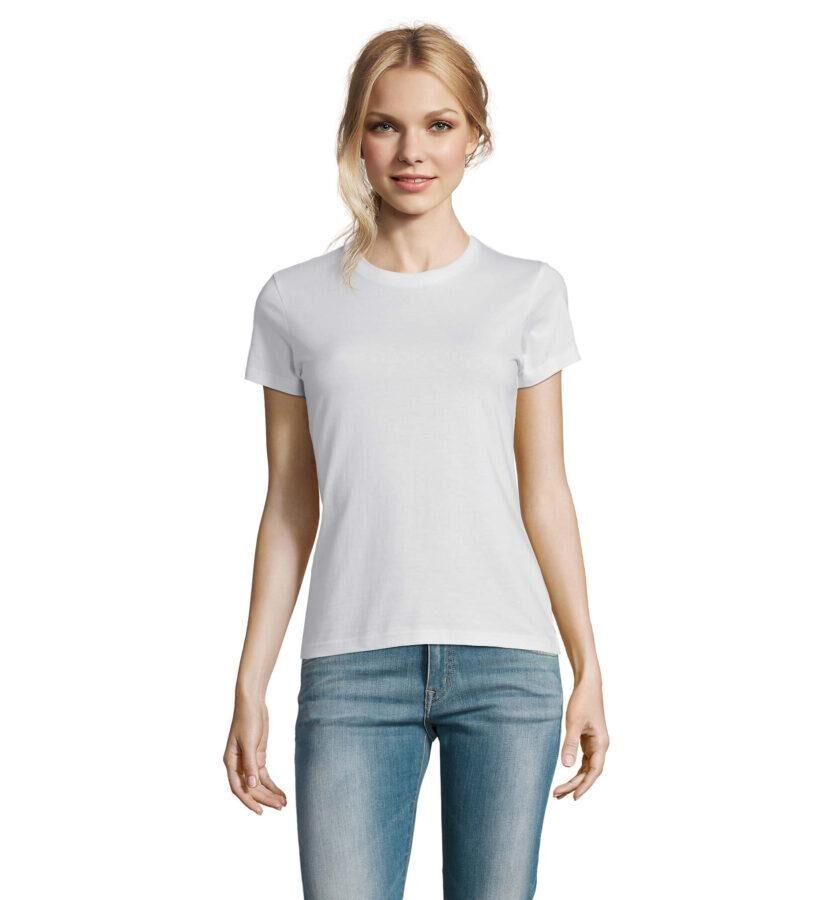 Samarreta personalitzada dona coll rodó 1 Camiseta con cuello redondo personalizada para mujer