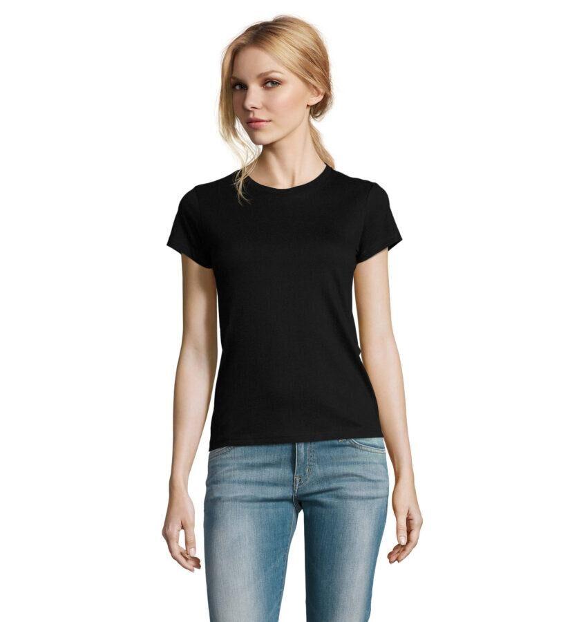 Samarreta personalitzada dona coll rodó 7 Camiseta con cuello redondo personalizada para mujer