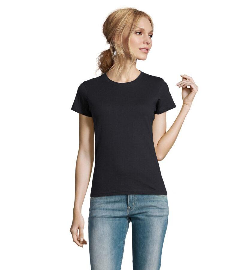 Samarreta personalitzada dona coll rodó 16 Camiseta con cuello redondo personalizada para mujer