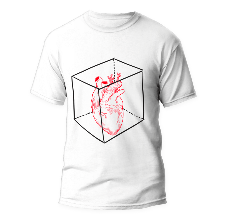 Cube Heart T-shirt 1 Camiseta Corazón en cubo