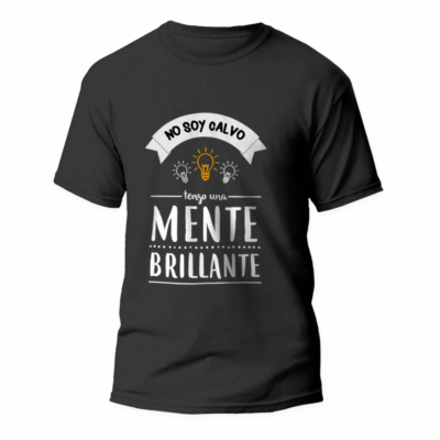 Camiseta No soy calvo tengo una mente brillante
