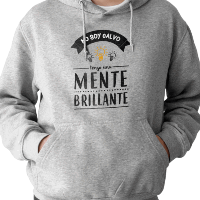 Ropa personalizada 57 Sudadera No soy calvo tengo una mente brillante