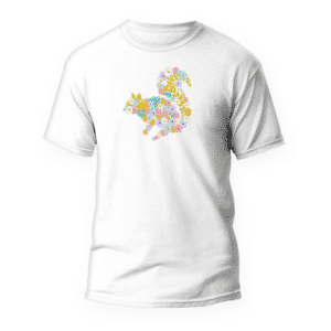 Camiseta Ardilla flores