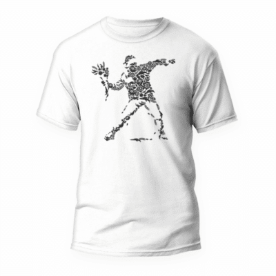 Camiseta Banksy flores