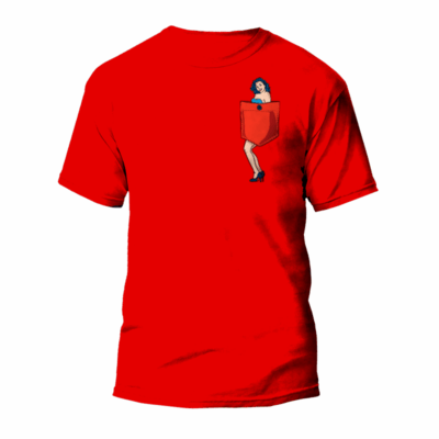 Camiseta Bolsillo Chica Pin Up