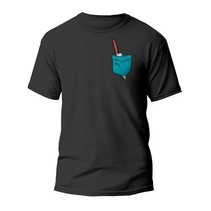 Bolsillo Cuchillo T-Shirt 1 Camiseta Bolsillo Cuchillo