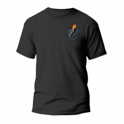 Camiseta Bolsillo Gato esqueleto