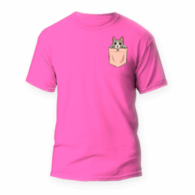 Camiseta Bolsillo Gato triste