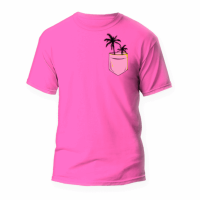 Camiseta Bolsillo Palmeras