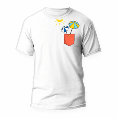 Camiseta Bolsillo Sombrillas