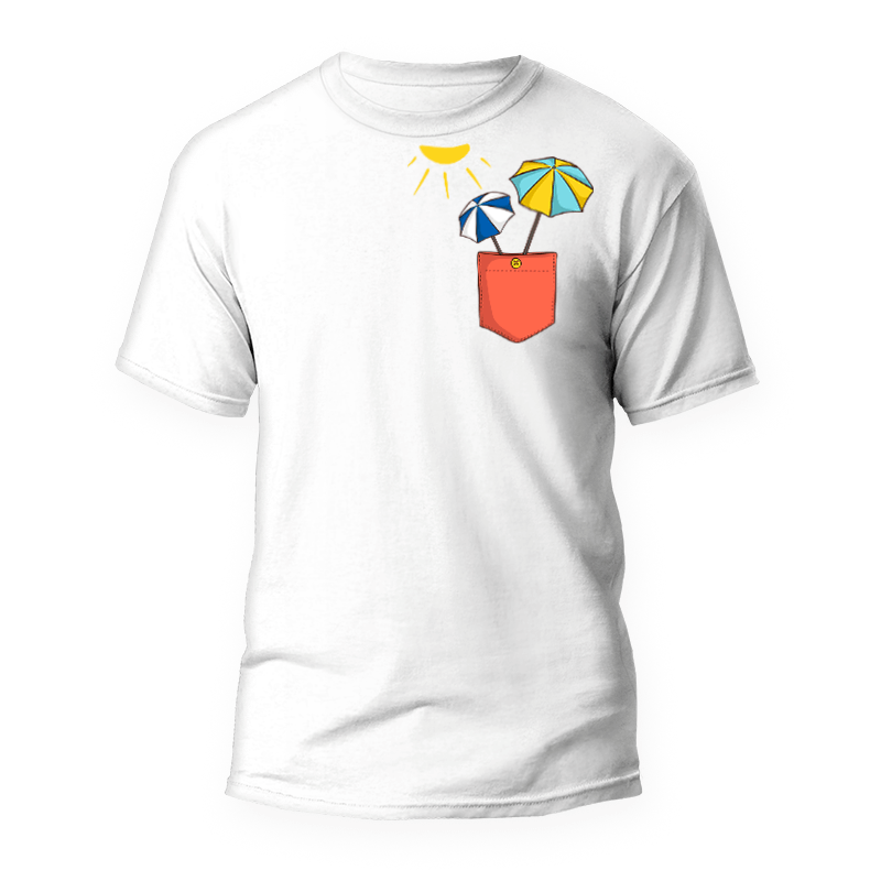 Camiseta Bolsillo Sombrillas 1 Camiseta Bolsillo Sombrillas