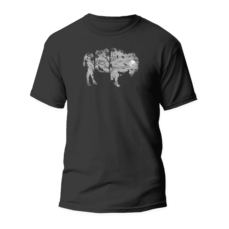 Búfalo Bosque T-shirt 1 Camiseta Búfalo Bosque