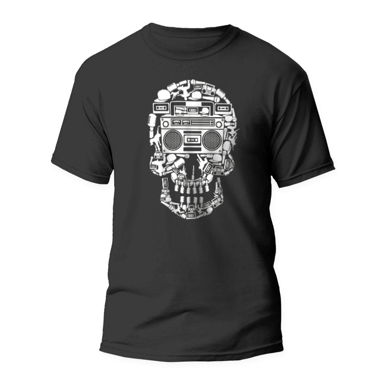 Camiseta Calavera Boombox 1 Camiseta Calavera Boombox