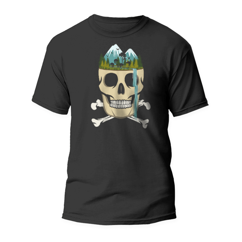 Samarreta Calavera Cascada 1 Camiseta Calavera Cascada