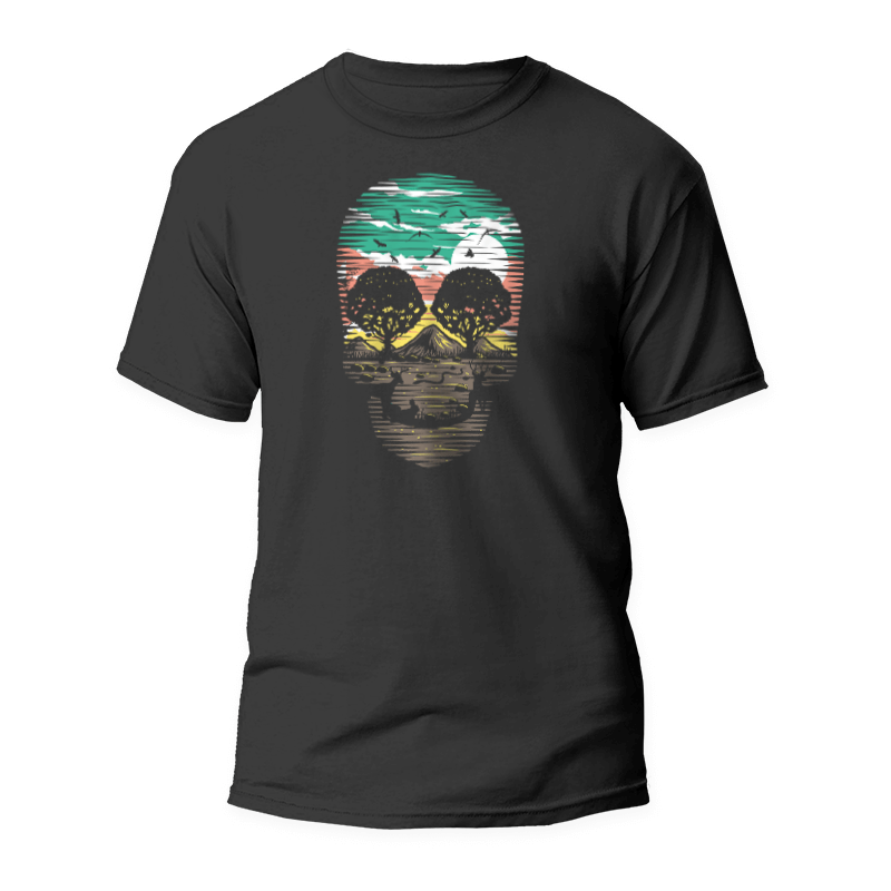 Nature Skull T-shirt 1 Camiseta Calavera Naturaleza
